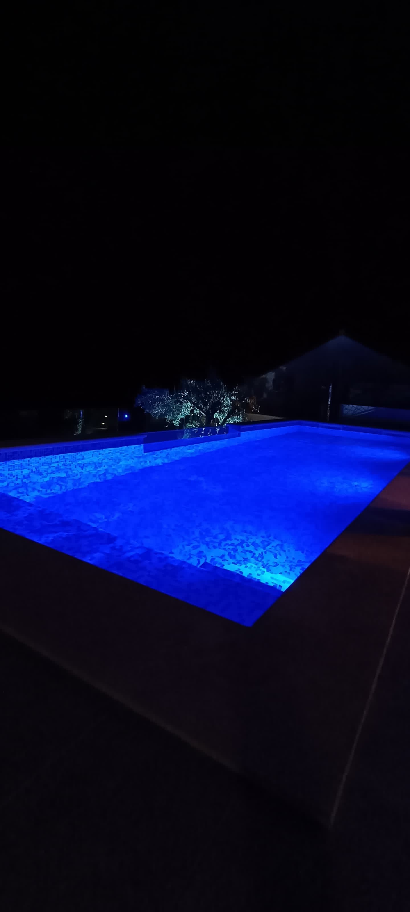 holiday home in pisak omis riviera villa smilje outdoor poll at night